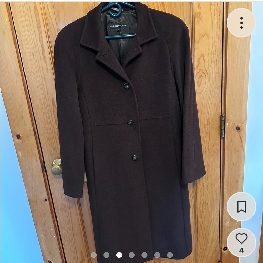 Ellen Tracy Wool/Angora Overcoat
